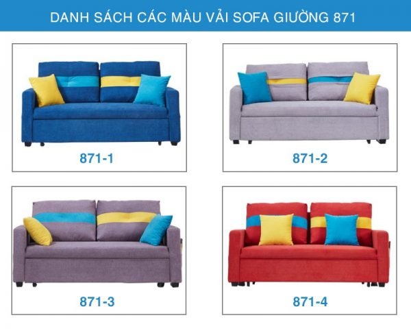 bảng màu vải sofa giường 871