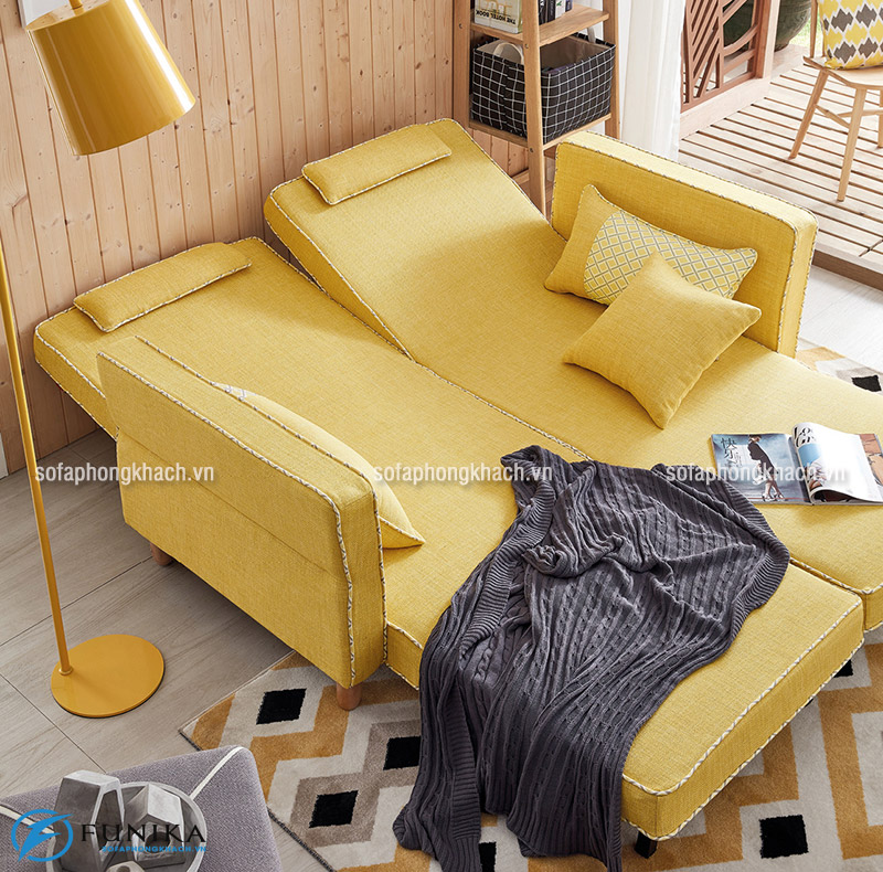 Ghế sofa hiện đại khi được kéo dài ra thành dạng giường nằm tiện nghi