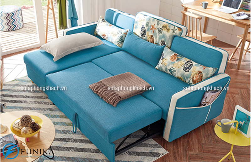 Sofa giường có các khớp nối để kéo ra đẩy vào thay đổi công năng của nó