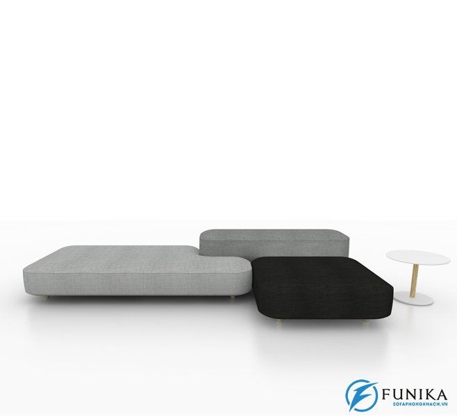 Chiếc sofa phòng khách này giống như các hình khối trong trò chơi xếp hình quen thuộc