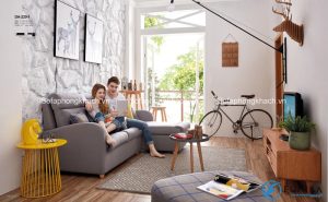 Đây là mẫu ghế sofa giường góc màu xám nhạt bán rất chạy của chúng tôi