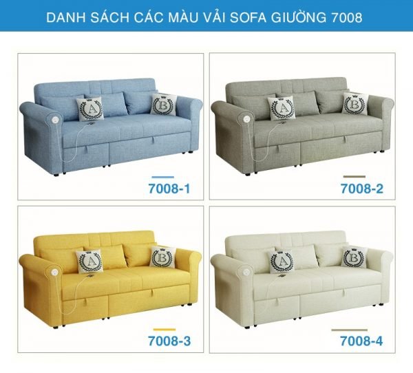 bảng màu vải sofa giường 7008