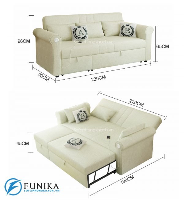 Mẫu sofa giường tại hcm mã 7008