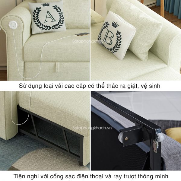 tiện ích vượt trội cua sofa giường 7008