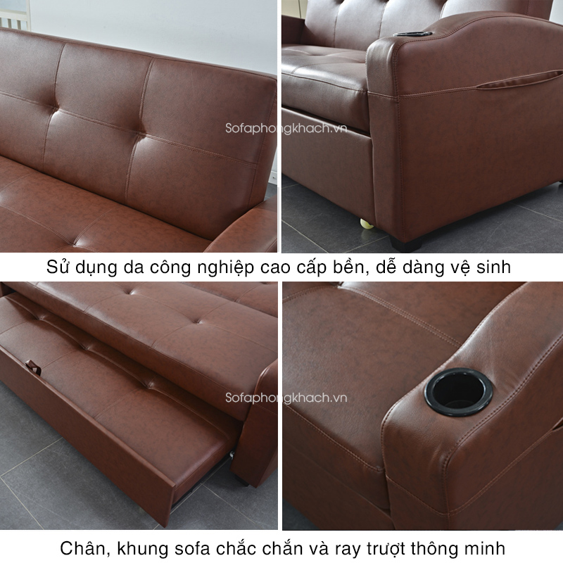 tiện ích vượt trội sofa giường da 909A