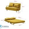 kích thước chi tiết sofa giường DA-108B