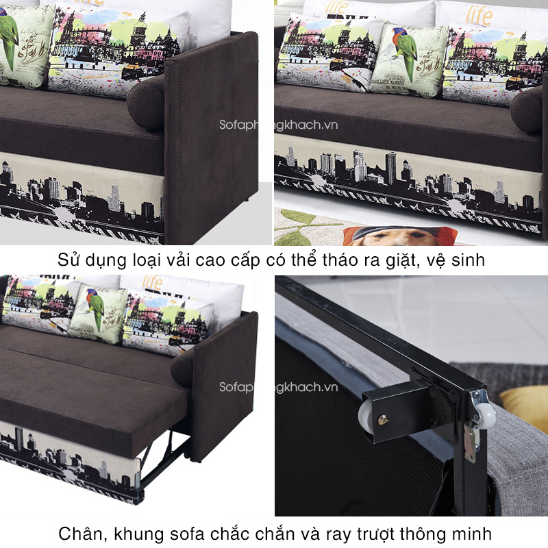 tiện ích vượt trội của sofa gường 6082