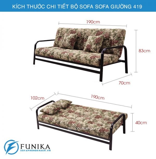 kích thước sofa giường đẹp 419