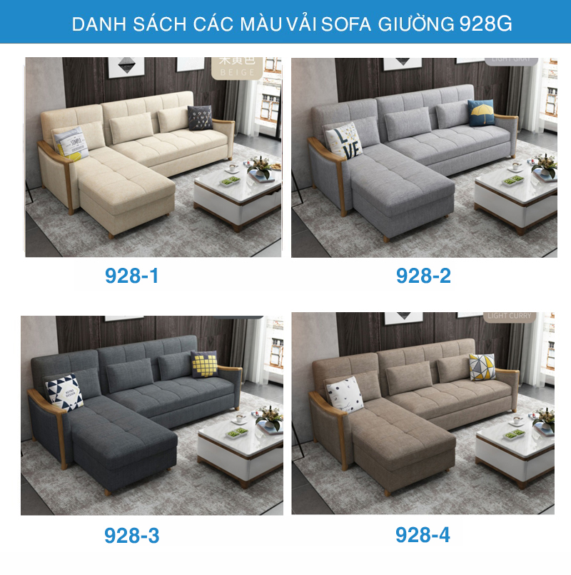 bảng màu sofa giường 928G