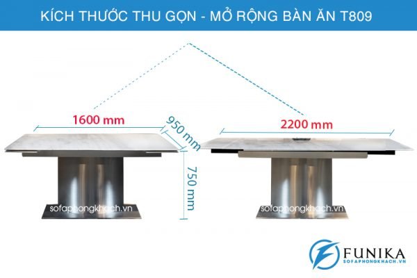 Bàn ăn thông minh T809 mở rộng