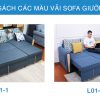 Bảng màu vải Sofa giường L01