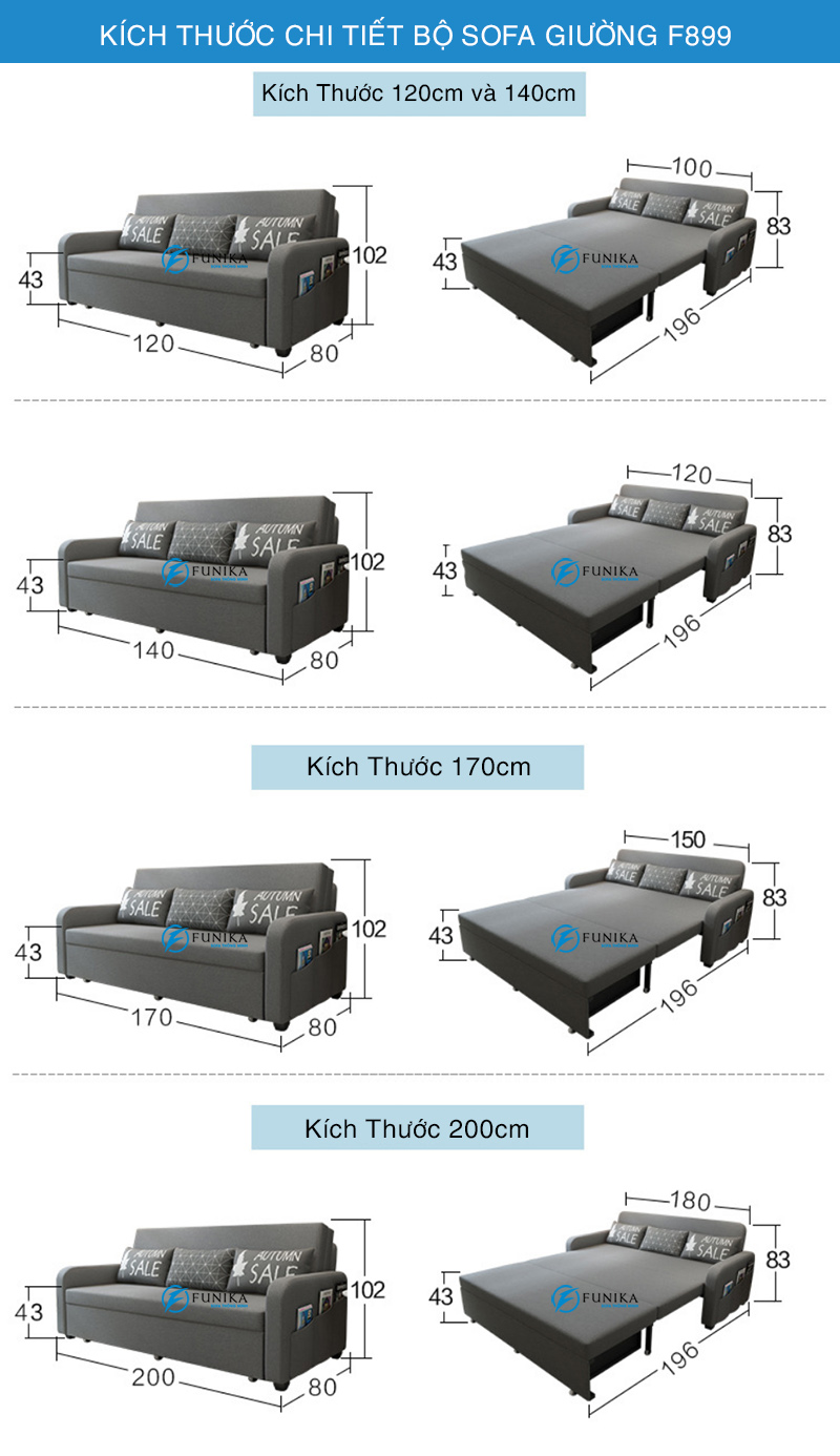Sofa giường thông minh F899