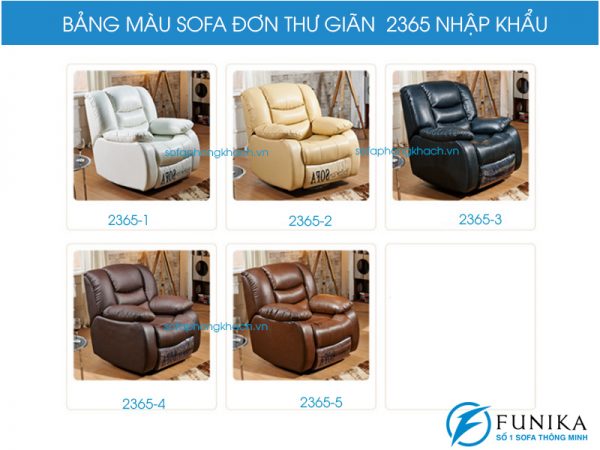 Bảng màu sofa thư giãn đơn 2365