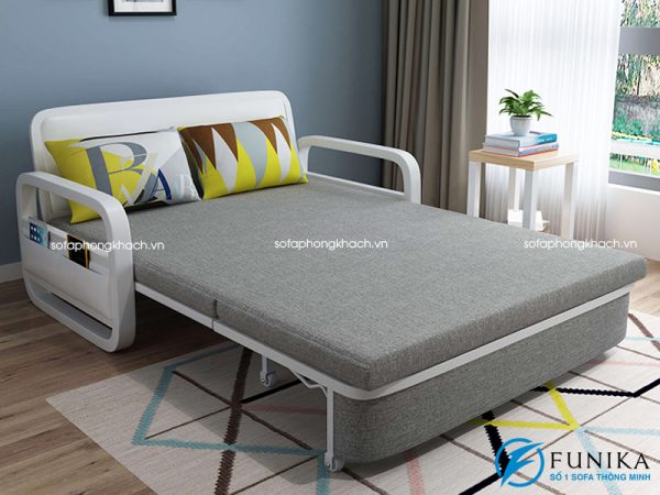 sofa giường nằm F666 khi ở trạng thái giường ngủ