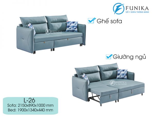 Ghế giường sofa L26-2 cao cấp