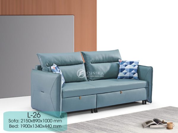 Ghế giường sofa hai ngăn kéo L26-2 nhập khẩu