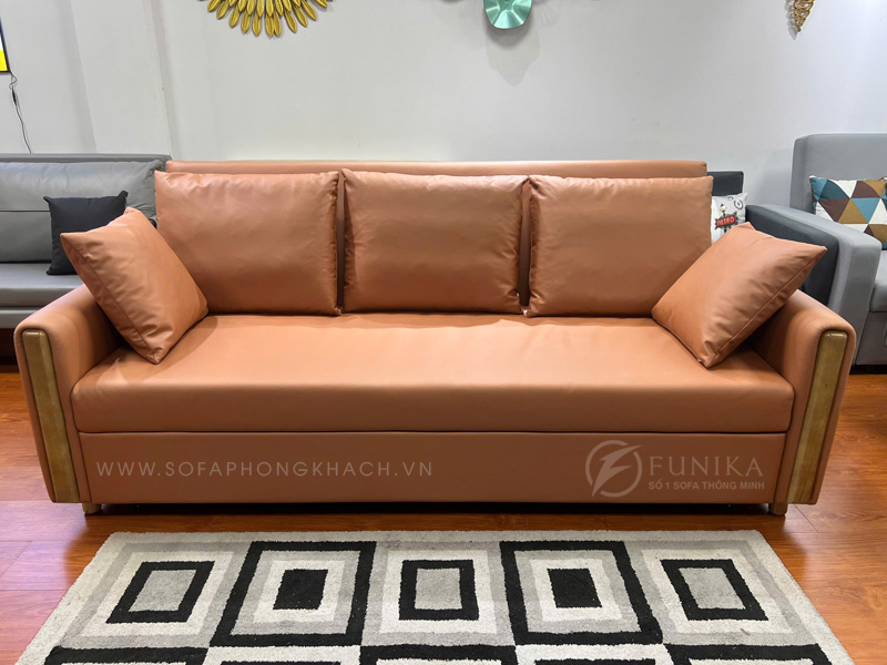 ghế sofa kéo thành giường ngủ 297 ở trạng thái ghế ngồi tiếp khách thoải mái.