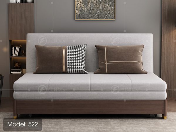 sofa giường gỗ thông minh 522 ở trạng thái ghế