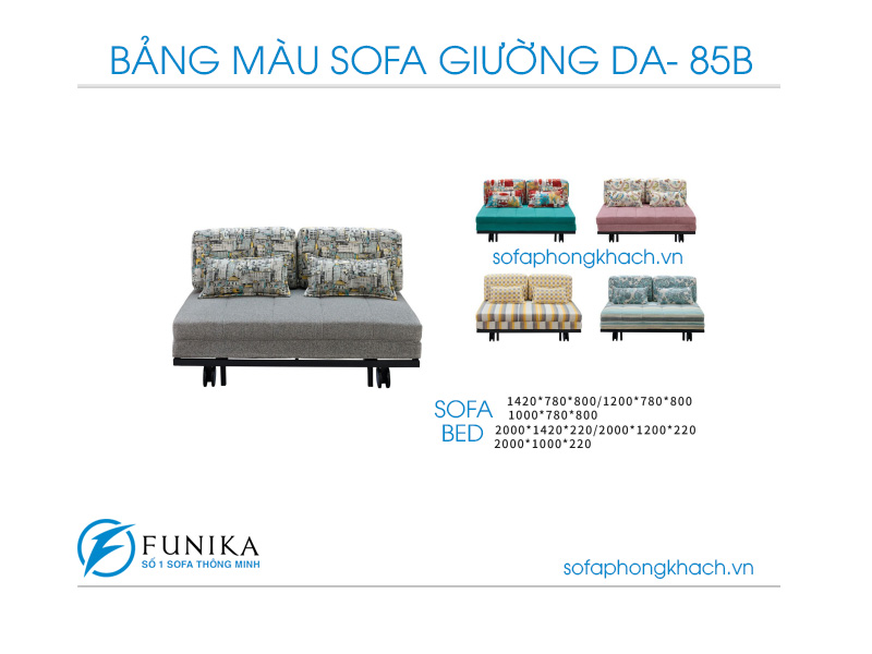 bảng màu sofa giường DA-85B