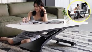 Ảnh đại diện bàn ăn nâng hạ mặt đá h3001