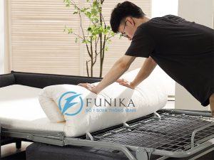 Ghế sofa giường thông minh cao cấp 2501 uống cong nệm dễ dàng nhưng lại rất bền.