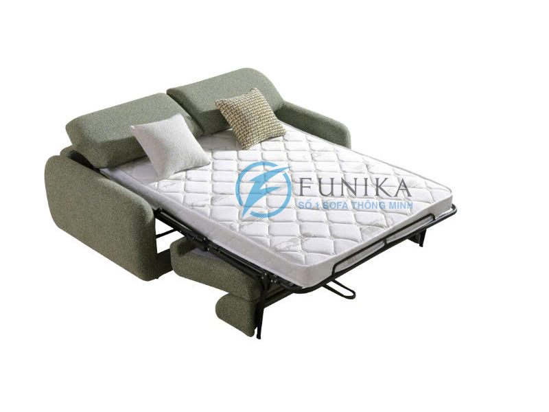 Ghế giường sofa cao cấp vs3110 ở trạng thái giường ngủ êm ái không khác gì một chiếc giường.