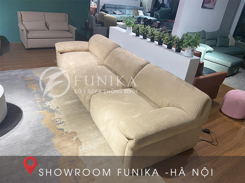 Ghế sofa chỉnh điện AM089 tại Funika phiên bản này dài hơn 3m.
